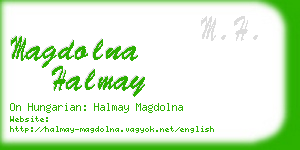 magdolna halmay business card